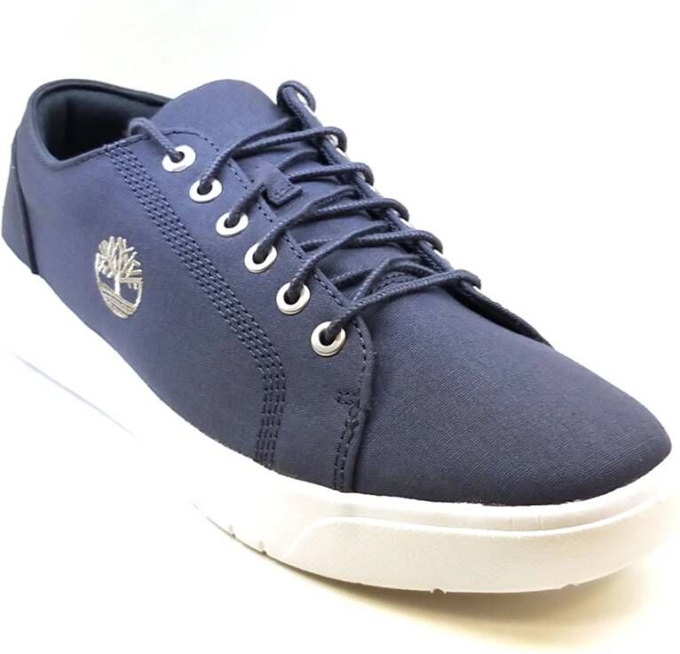 Timberland Navy White Slip-On Canvas Sneaker Blue Heren