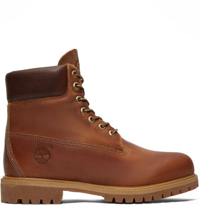 Timberland Premium Waterdichte Lederen Veterschoenen Brown Heren