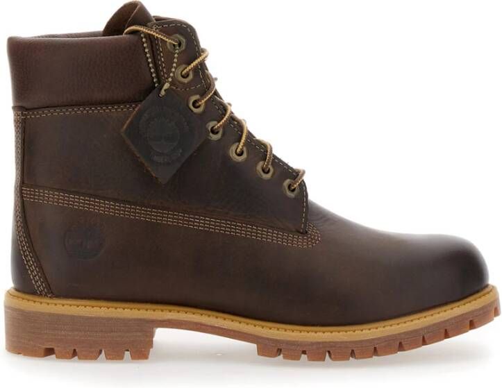 Timberland Premium Waterdichte Veterschoenen Bruin Brown Heren