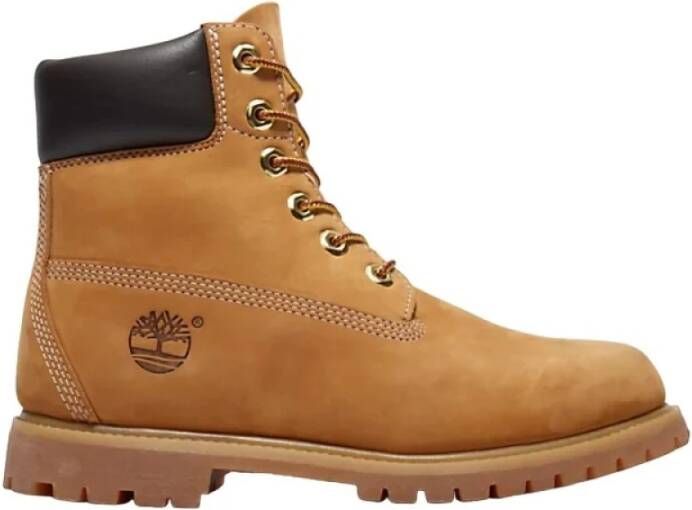 Timberland Premium Waterdichte Veterschoenen voor Vrouwen Beige Dames