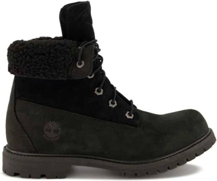 Timberland Authentics Teddy Fleece Wp Fold-down Boots Schoenen schwarz maat: 38.5 beschikbare maaten:36 37.5 38.5 39.5 40 41.5