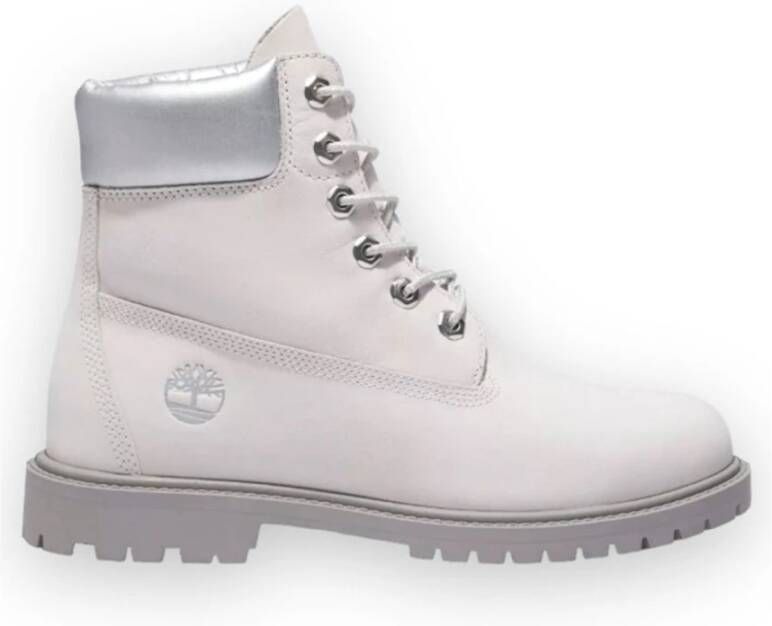 Timberland Waterdichte Leren Laarzen Heritage Stijl White Dames