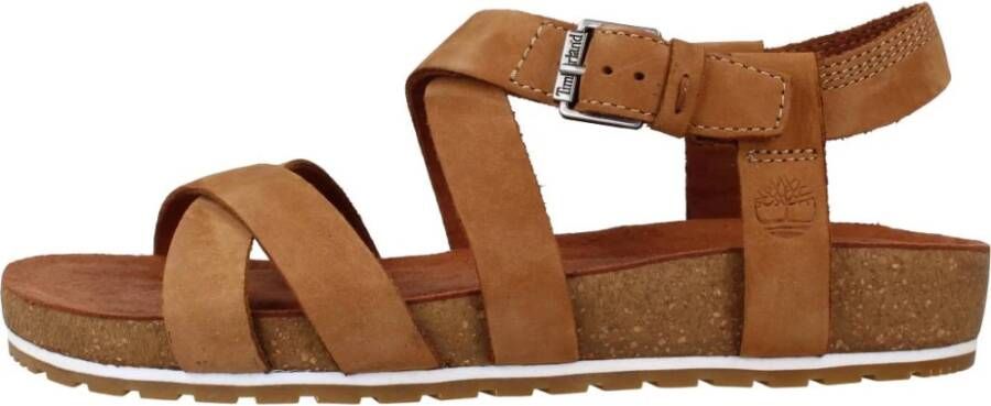 Timberland Zomer Enkel Platte Sandalen Brown Dames