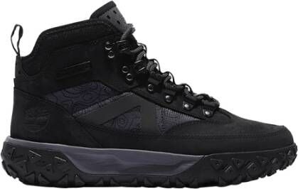 Timberland Zwarte Leren Iconische Stijl Laarzen Black Heren