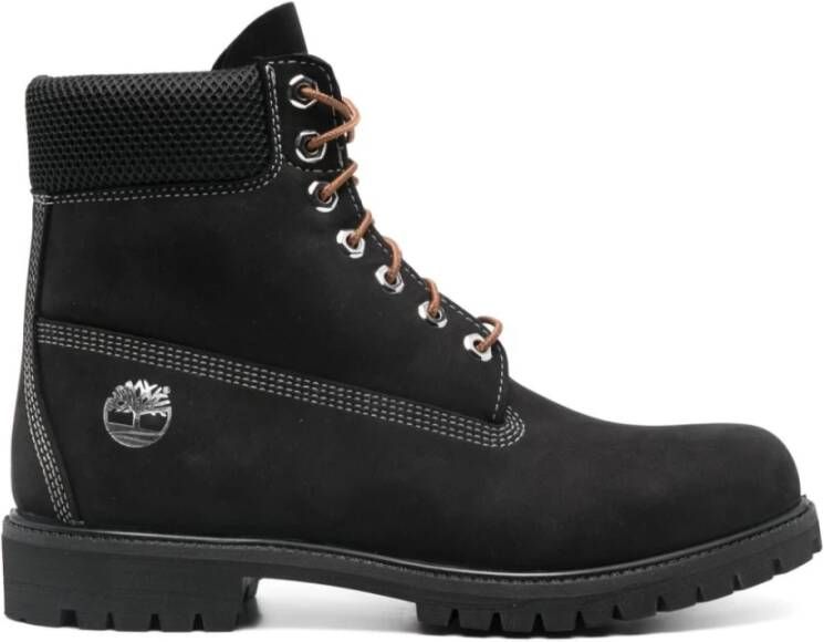 Timberland Zwarte Leren Laarzen Black Heren