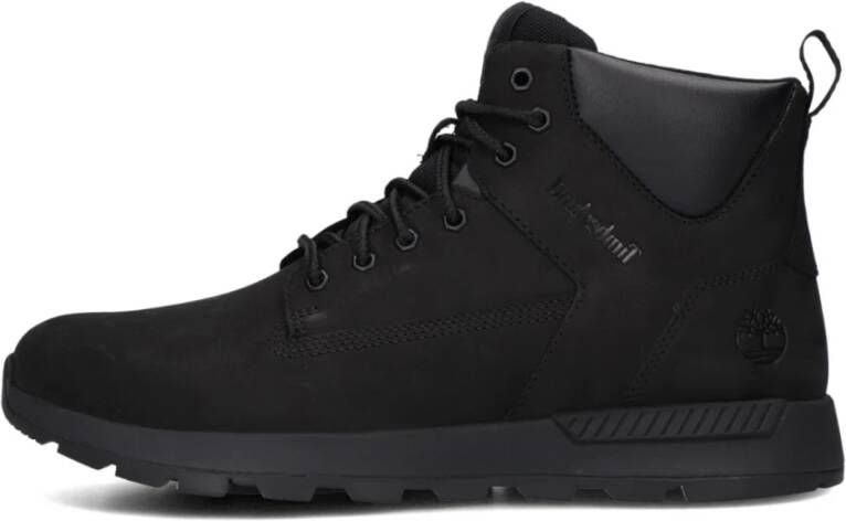 Timberland Zwarte leren Trekker Mid Lace Up laarzen Black Heren