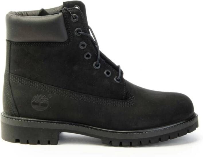 Timberland Zwarte Premium Leren Laars Black Heren