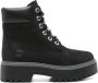 Timberland Zwarte Suède Enkellaarsjes met Veters Black Dames - Thumbnail 1