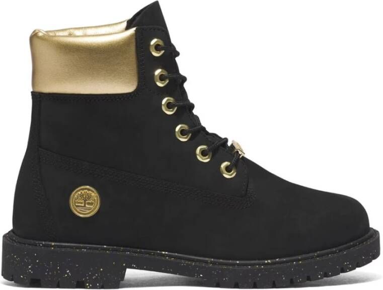 Timberland Zwarte Waterdichte Leren Laarzen Black Dames