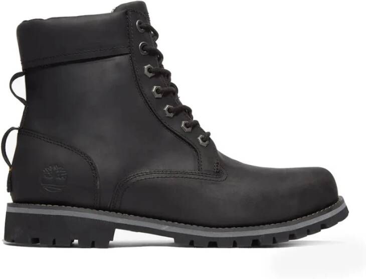 Timberland Zwarte Waterdichte Leren Sneakers Black Heren