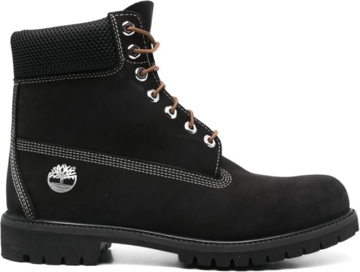 Timberland Zwarte Waterdichte Suède Veterschoenen Black Heren