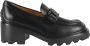 TOD'S Italiaanse leren mocassins met metalen detail Black Dames - Thumbnail 6