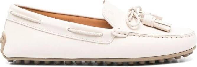 TOD'S Beige Amandelteen Leren Schoenen White Dames