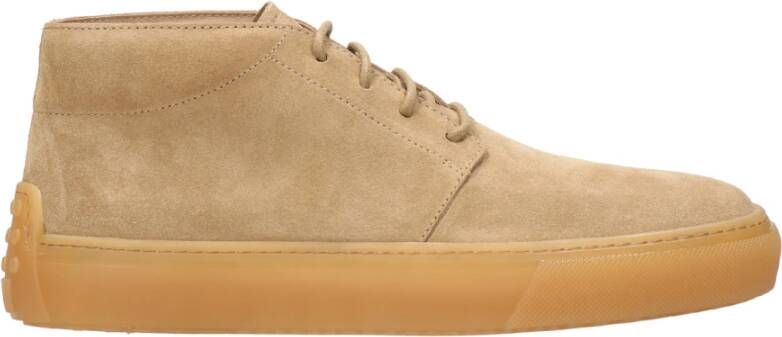 TOD'S Beige Suède Gymschoenen Beige Heren