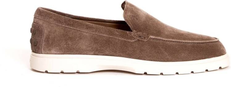 TOD'S Beige Suède Mocassins voor heren Beige Heren