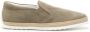 TOD'S Beige Suède Slip-On Sneakers met Handgeweven Touwdetail Grijs Heren - Thumbnail 1