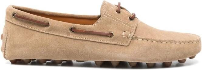 TOD'S Beige Veterschoenen met Studs Brown Heren