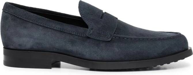 TOD'S Blauwe Platte Schoenen Gommino Stijl Blue Heren