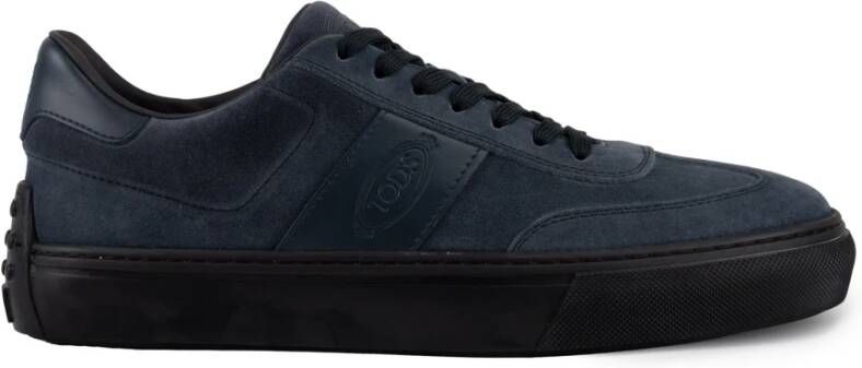 TOD'S Blauwe Suède Heren Sneakers Blue Heren