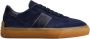 TOD'S Blauwe Suède Sneakers met Leren Applicaties Blue Heren - Thumbnail 1