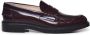 TOD'S Bordeaux Platte Schoenen met Leren Bovenwerk Brown Dames - Thumbnail 1