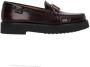 TOD'S Bordeauxrode Geborsteld Leren Mocassins Brown Dames - Thumbnail 1