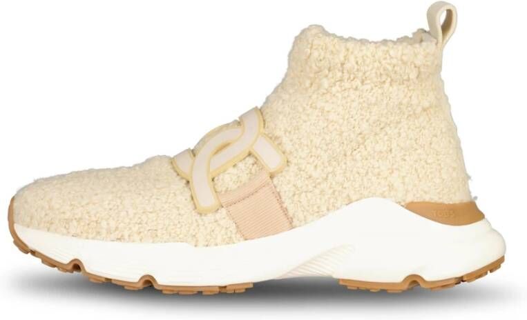 TOD'S Bouclé Gebreide Slip-on Sneakers Beige Heren