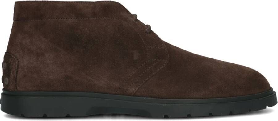 TOD'S Bruin Leren Dames Enkellaarzen Brown Dames