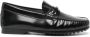 TOD'S Bruin Leren Loafers met Kettingdetail Black Dames - Thumbnail 1