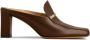 TOD'S Bruin Leren Logo Hak Instap Schoenen Brown Dames - Thumbnail 1