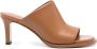 TOD'S Bruin Leren Sandalen Open Teen Middenhak Brown Dames - Thumbnail 1