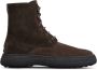 TOD'S Bruin Leren Veterschoenen Brown Heren - Thumbnail 1