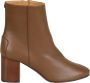 TOD'S Bruine Leren Enkellaarzen Brown Dames - Thumbnail 1