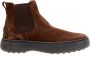 TOD'S Bruine leren enkellaarzen Brown Heren - Thumbnail 1