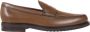 TOD'S Bruine leren instapper met monogram Brown Heren - Thumbnail 1