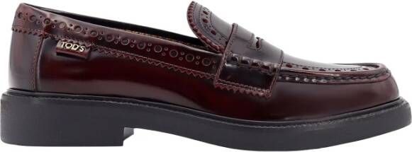 TOD'S Bruine Loafer Schoenen Gemaakt in Italië Brown Dames