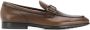 TOD'S Bruine Metallic Logo Moccasin Brown Heren - Thumbnail 1