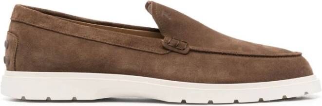 TOD'S Bruine Mocassin Platte Schoenen Brown Heren