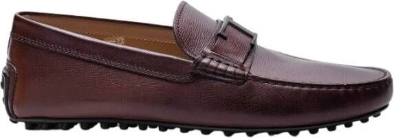 TOD'S Bruine Suède Loafers Brown Heren