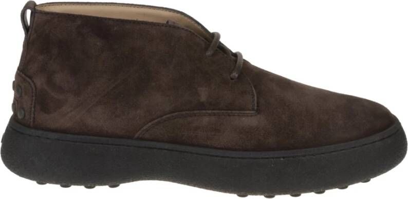 TOD'S Bruine Suède Loafers Brown Heren