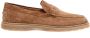 TOD'S Bruine Suède Loafers Moderne Stijl Brown Heren - Thumbnail 1