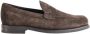 TOD'S Bruine Suède Loafers Rubberen Zool Brown Dames - Thumbnail 1