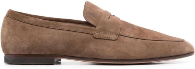 TOD'S Bruine Suède Mocassin Schoenen Brown Heren