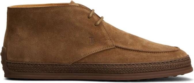 TOD'S Bruine Veterschoenen van Leer Brown Heren