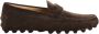 TOD'S Bubble Gommino Suède Loafers Brown Dames - Thumbnail 1