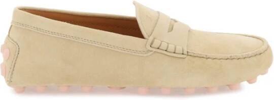 TOD'S Bubble Loafers met reliëf monogramdetail Beige Dames