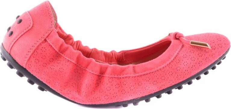 TOD'S Casual Grijze Gestippelde BalletBallerina Red Dames