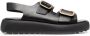 TOD'S Casual Zwarte Leren Sandalen Black Dames - Thumbnail 1