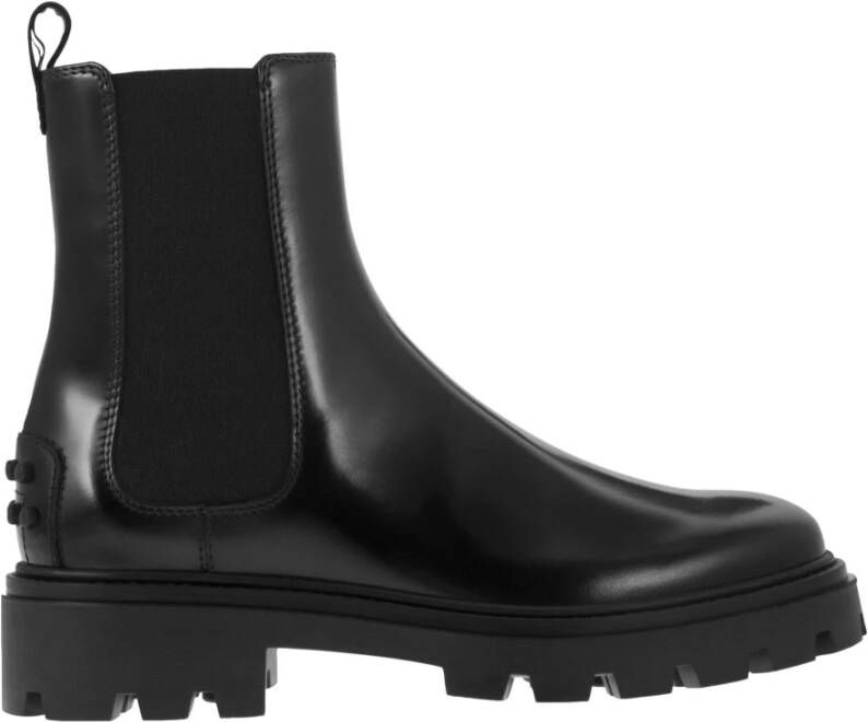 TOD'S Dames Chelsea Boot van geborsteld leer Black Dames