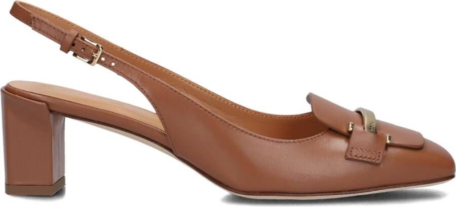 TOD'S Dames Hakken Slingbacks in Cognac Leer Brown Dames